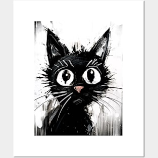 Miaw Magic - Cute Black Cat Posters and Art